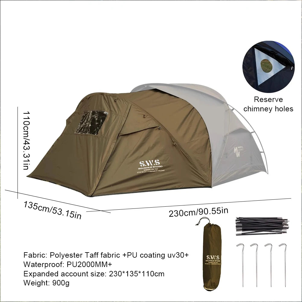 Outdoor Ultralight Camping Tent Single Layer Rainproof Sunshine-proof Tent Fishing Beach Sunshine Shelter 2 person tents