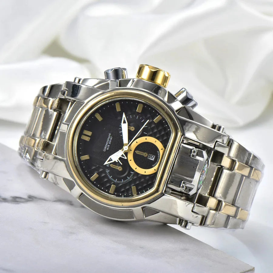 Men's Chronograph Watch - Luxury Invincible Relógio Masculino
