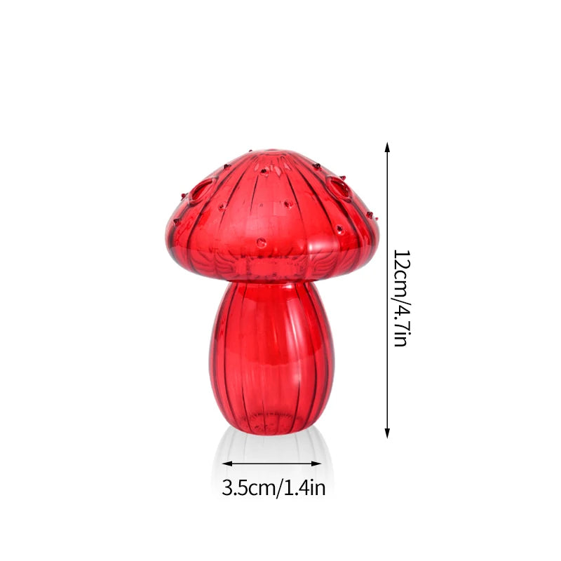 Creative Mushroom Plant Glass Vase Modern Decorative Vases Room Vase Plants Plant Glass Bud Vases Living Room Decoration
