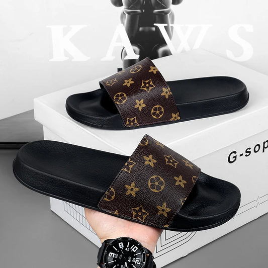 Slippers men's trendy Korean version personalized outdoor wear Roman soft-sole seaside casual flip-flops beach shoes
