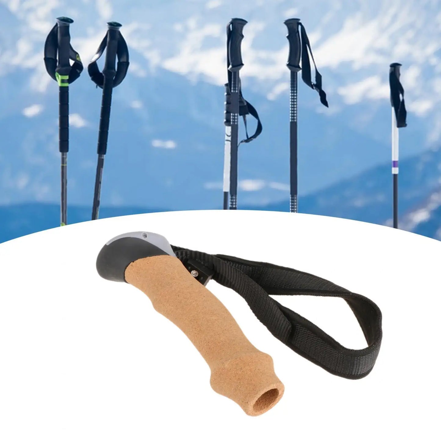 Trekking Rod Handle Canes Grip Replacement Portable for 18mm Poles Anti Slip
