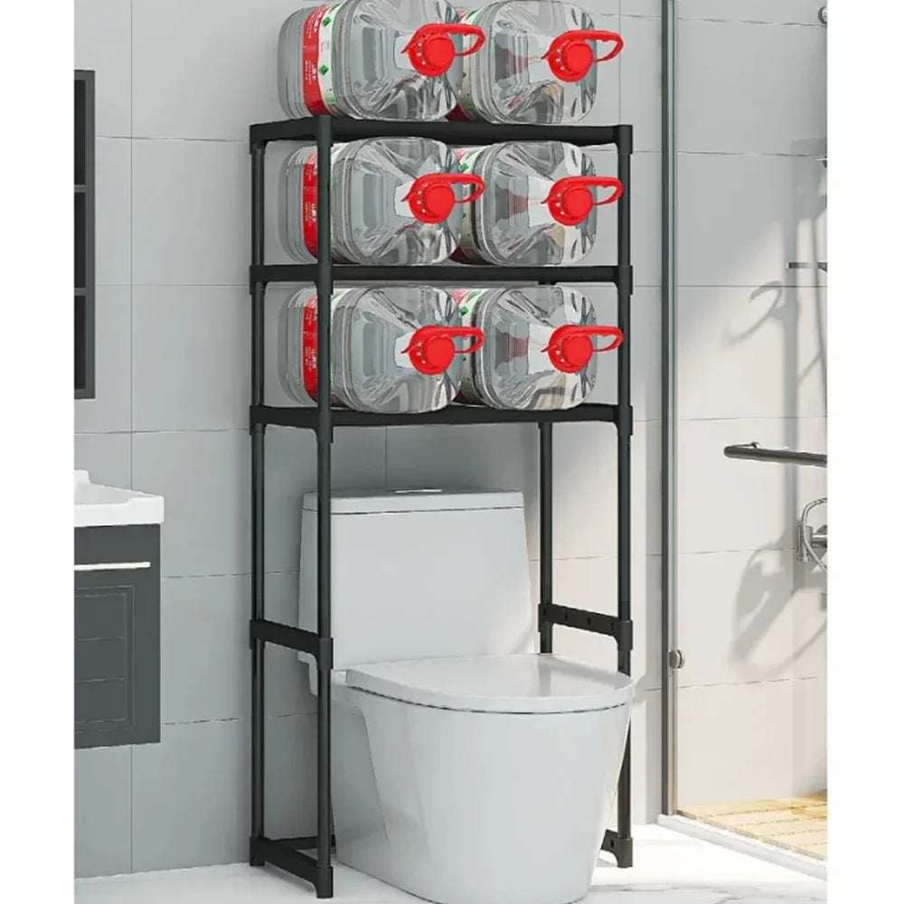 Bathroom Storage Organizer Shelf Washing Machine Shelf Carbon Steel Toilet Storage Rack Standing Bathroom Organizer Shelves
