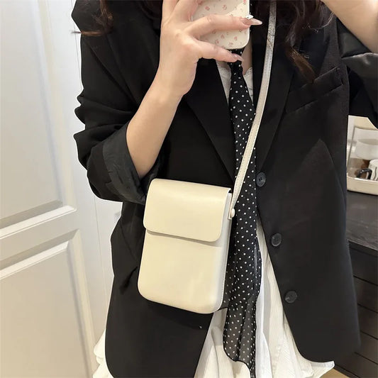 New Women Handbags Fashion Pu Leather Shoulder Bags Female Luxury Large Capacity Crossbody Bags Small Solid Flap Phone Purse