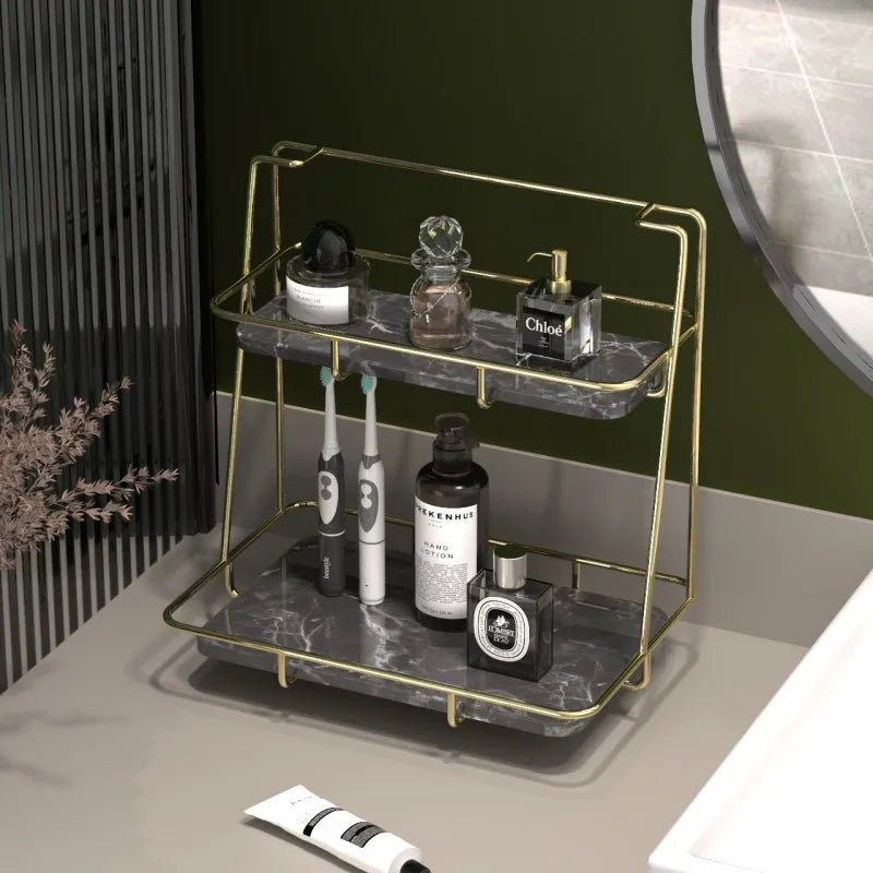 Bathroom Toiletries Counter Storage Shelf Bathroom Corner Shelf Bathroom Toothbrush Storage Shelf Cosmetics Organizer Shelf
