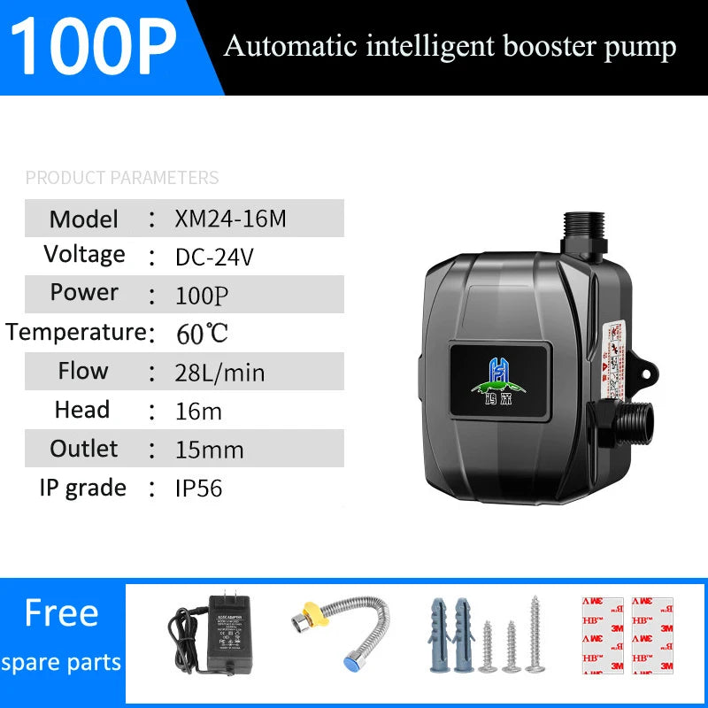 2025 New Upgraded Automatic Booster Pump 150W 24V Brushless Water Pump Home Shower Water Heater Added Water Pressure Silent Pump