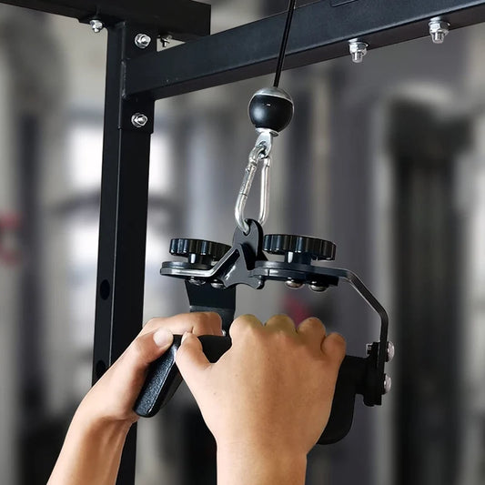 Adjustable Lat Pull down Bar, Cable Machine Attachments for Gym, Home Gym Fitness T-bar Row Pulldown Attachments