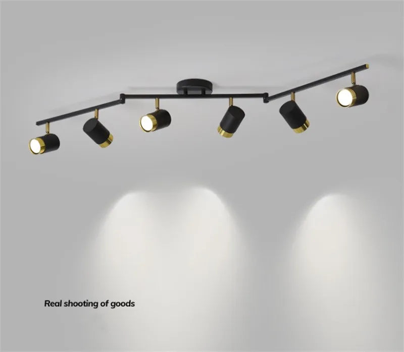 Indoor Lighting Modern Led Ceiling Lamp Black White Chandelier Spotlight for Living Room Bedroom Dining Corridor Spot Light GU10