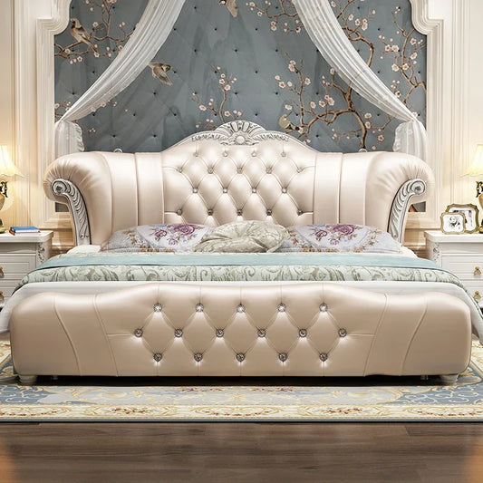 180X200CM Deluxe King Size Bed with Headboard Furniture Double frames and  bases super king frame bases and bed frames