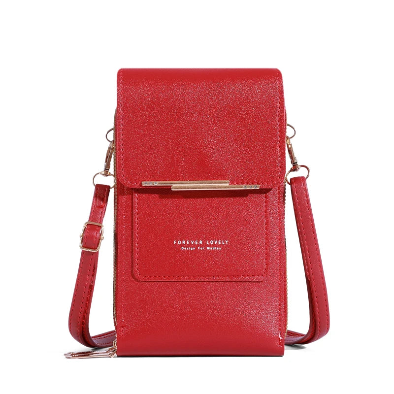 Women Bags Soft Leather Wallets Touch Screen Cell Phone Purse Crossbody Shoulder Strap HandbagFor Female Cheap Womens Bags
