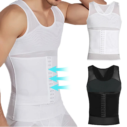 Men Compression Clothing Bodybuilding Mesh Vest Gym Fitness Sweatshirt Male Tracksuit Homme Athletic Tops Workout Tank Tops