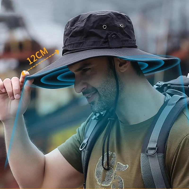 Adjustable Outdoor Fishing Hat Sunscreen Protection Breathable Sunshade Foldable Men Women Hiking Camping Casual Fishing Cap