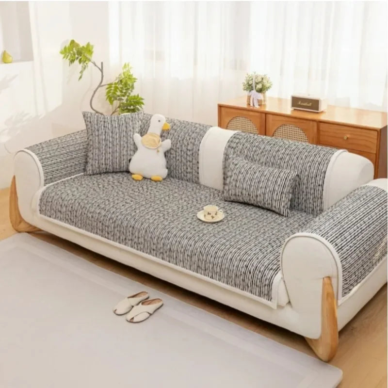 Chenille Sofa Covers for Living Room  Season Universal Sofa Cushion Modern Simple Non-Slip Sofa Mat for Living Home Decor