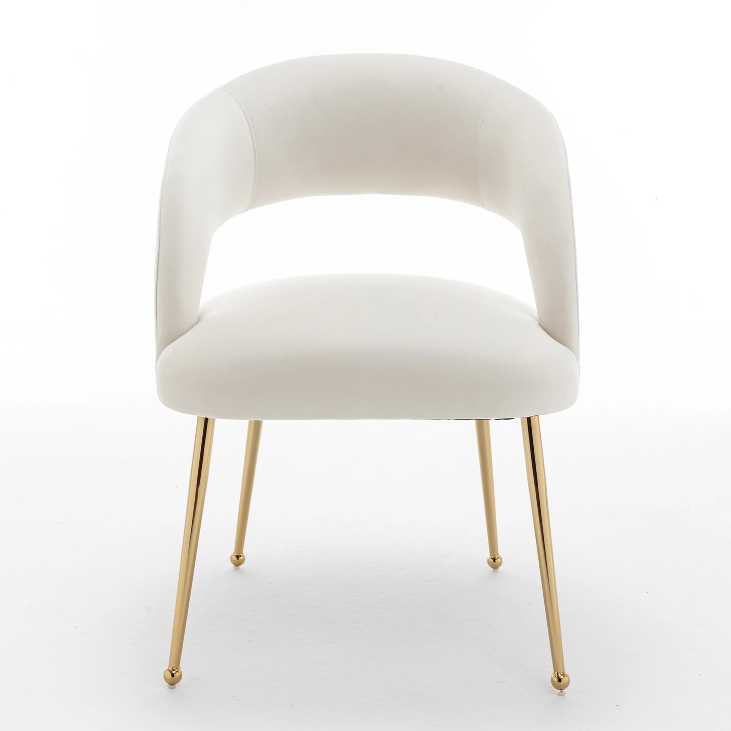 SEYNAR Mid Century Modern Velvet Upolstered Open-Back Dining Chair Set of 6