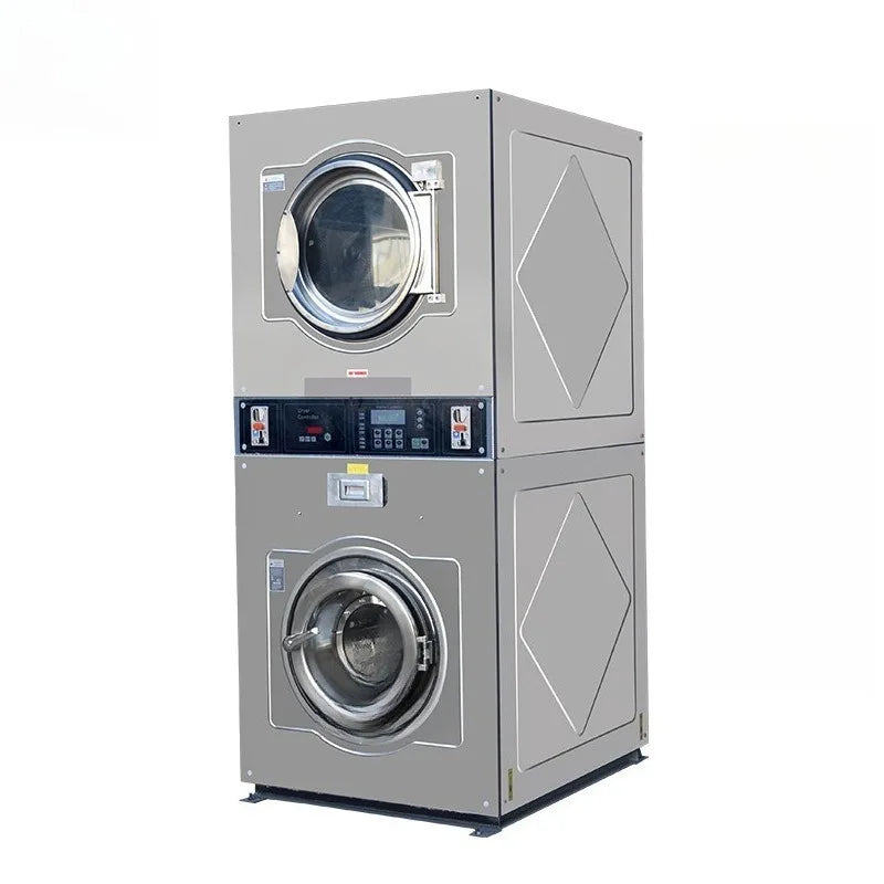 Washing machine, drying and washing 12Kg internal and external stainless steel, laundromat equipment
