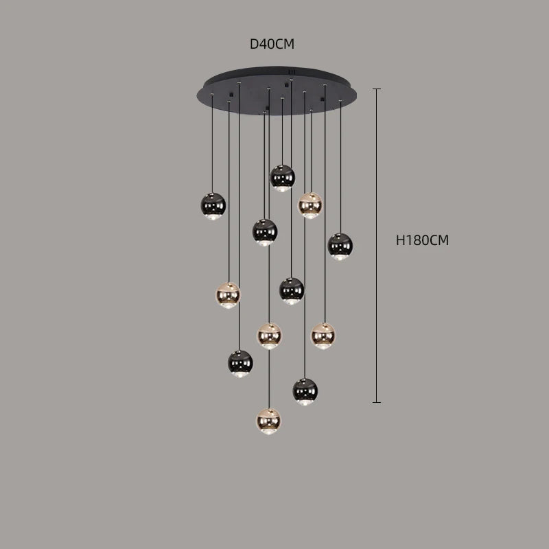 Modern home decor led lights pendant light lamps forstaircase Chandeliers for living room hanging light indoor lighting
