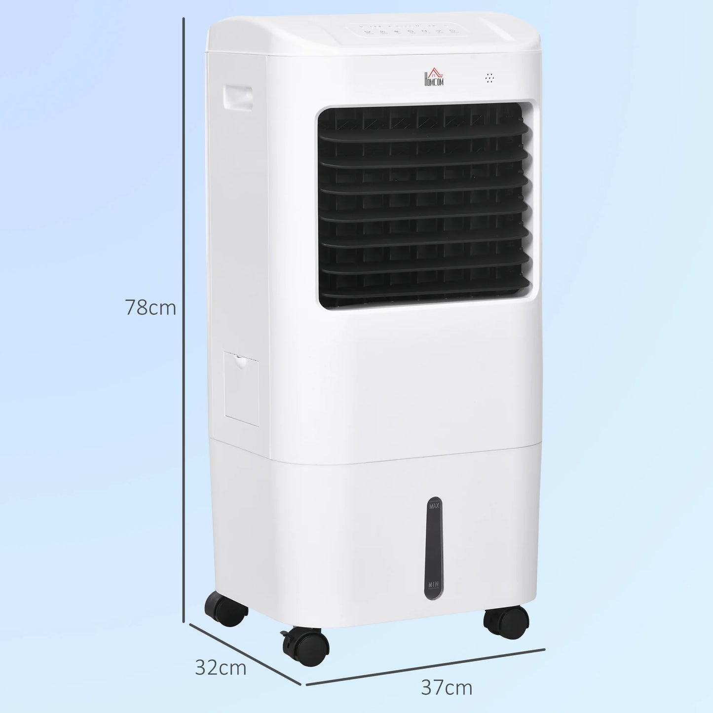 Homcom Portable Air Cooler 3 in 1 Remote Control 37X32X78 cm White