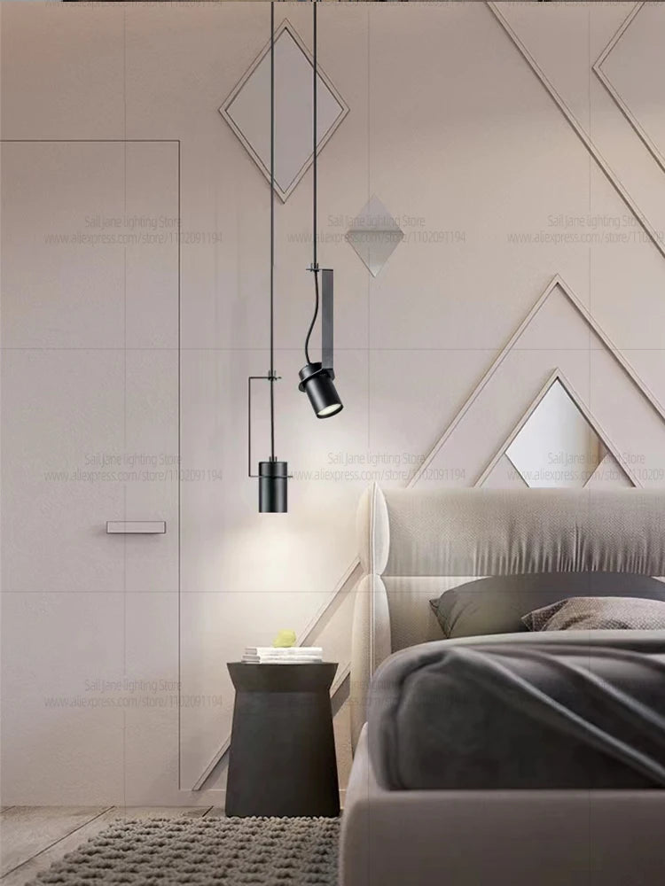 Led Spotlights Chandelier Minimalist Modern Living Room Lighting Home Decoration Hanging Restaurant Lamp Stairs Pendent light