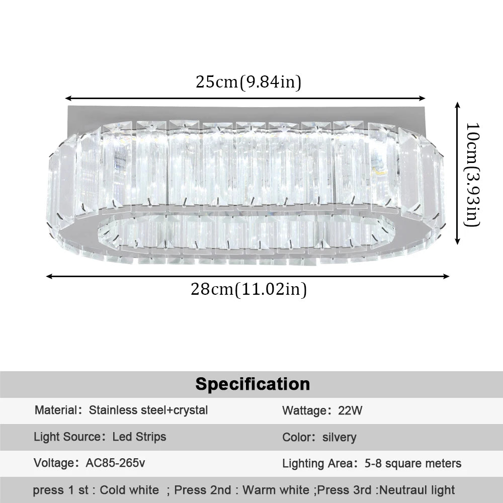 Modern Pendant Light Luxury Crystal Oval Design Led Chandelier Ceiling Lamp Nordic Hanging Fixture Living Bedroom Hotel Lustres