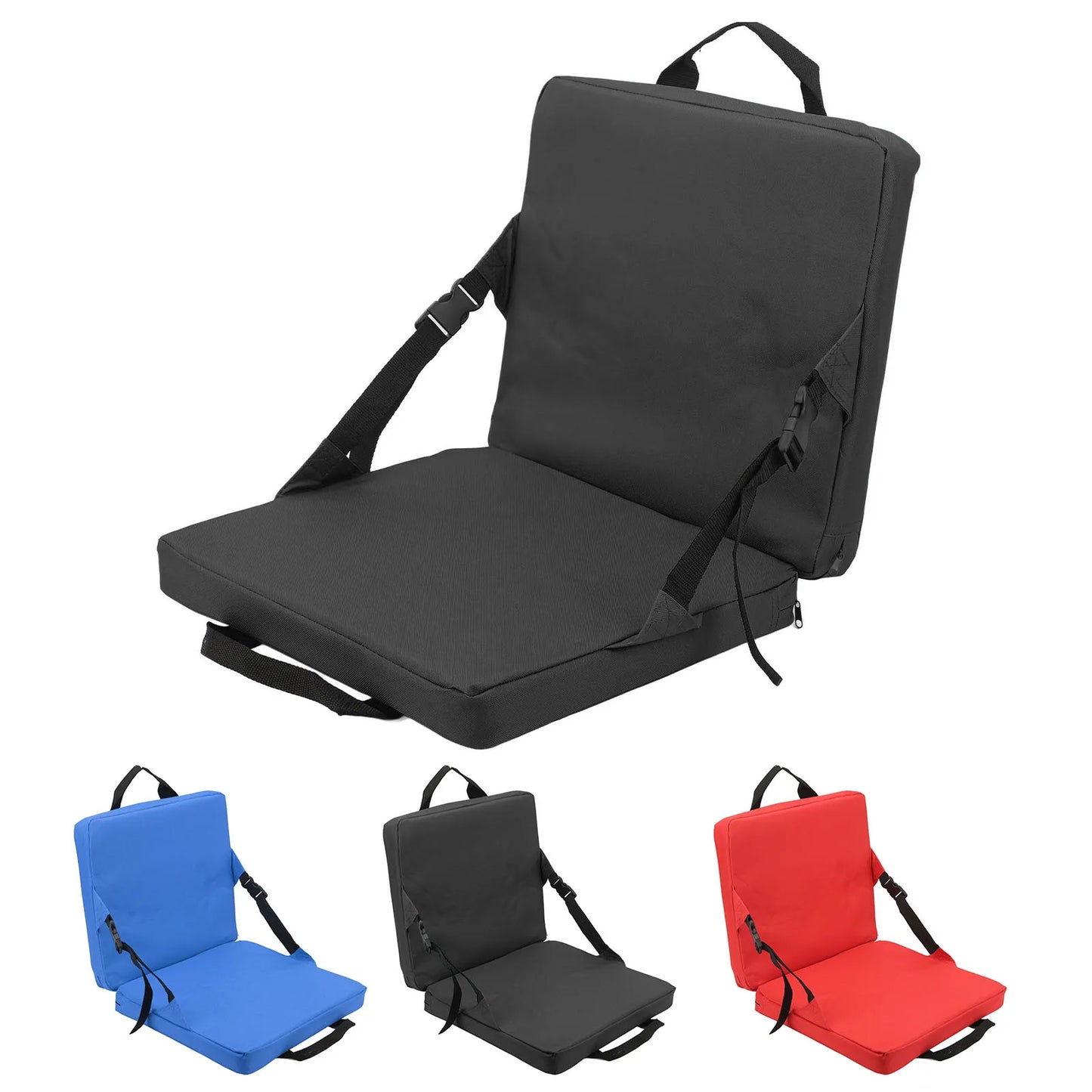 Outdoor Foldable Cushion Outdoor Foldable Chair with Backrest Soft Sponge Cushion Back Chair for Stadium and Beach