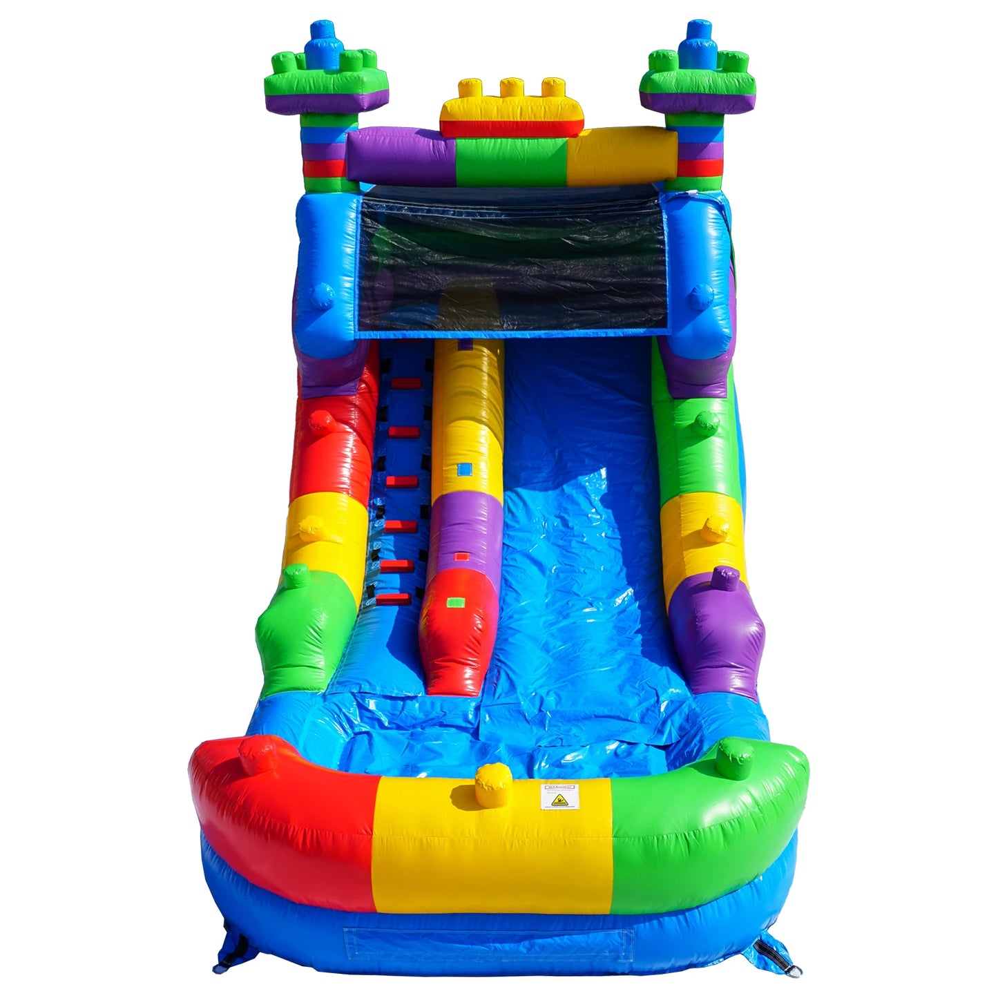 Semi Commercial Inflatable Water Slide Bounce House,Outdoors Use,High Slide with Shallow Pool,PVC Building Blocks Theme