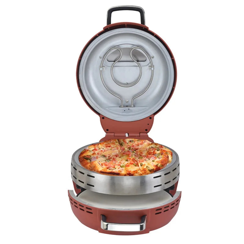 12 Inch Electric Pizza Maker Chapati Oven for Pancake Broiler Flapjack Roaster with Stone Plate