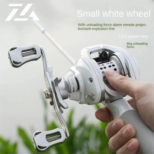 New 4+1 Ultra Smooth Fishing Baitcasting Reel 6KG Max Drag 7.2:1 High Gear Metal Line Cup Sea Jig Wheel For Catfish Bass Carp