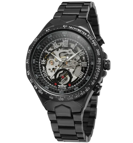 Men's watches hot selling 2025 new hollowed out men's fully automatic mechanical watch men's watch steel strap watch