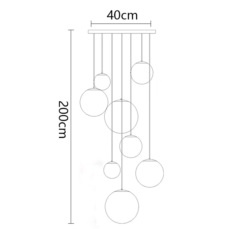 Nordic home decor dining room Pendant lamp lights indoor lighting stair lamp hanging light chandelier lamps for living room