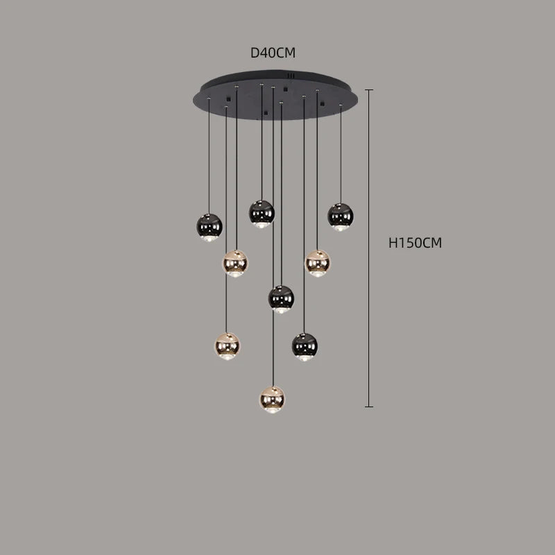 Modern home decor led lights pendant light lamps forstaircase Chandeliers for living room hanging light indoor lighting