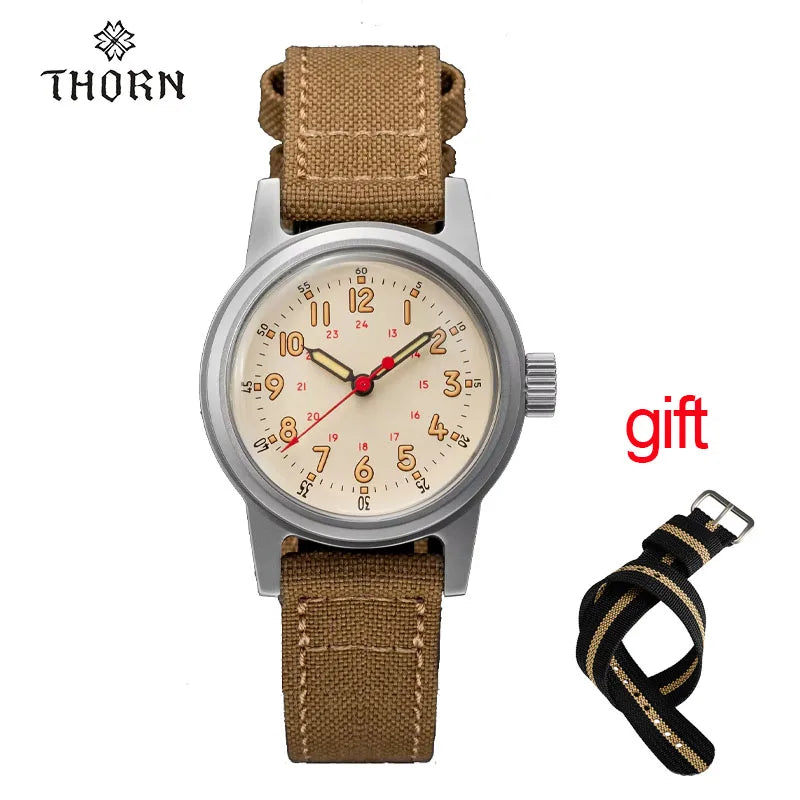 THORN Watch For Men G11 World War II Retro Military Watch 36mm Watch by the NH35A Movement Retro Movement Trend Neutral Men