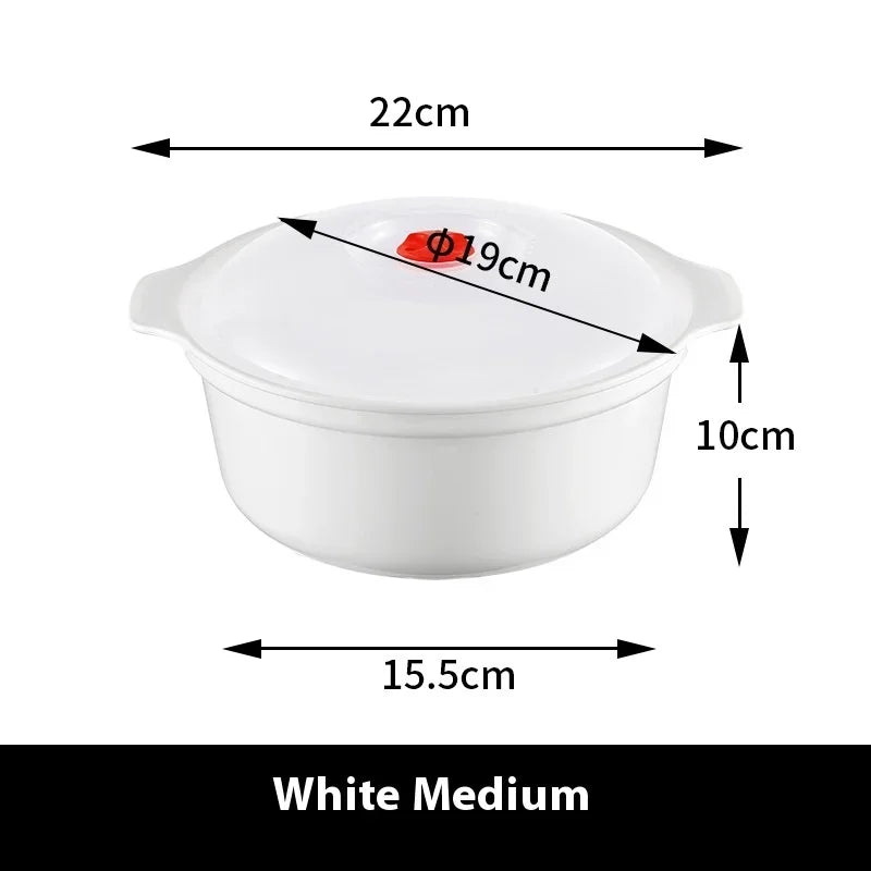 Microwave Oven Special Box Heated Soup Pot Rice Steamed Hot Steamed Buns with Lid Eco-friendly Food Grade Kitchen Tool