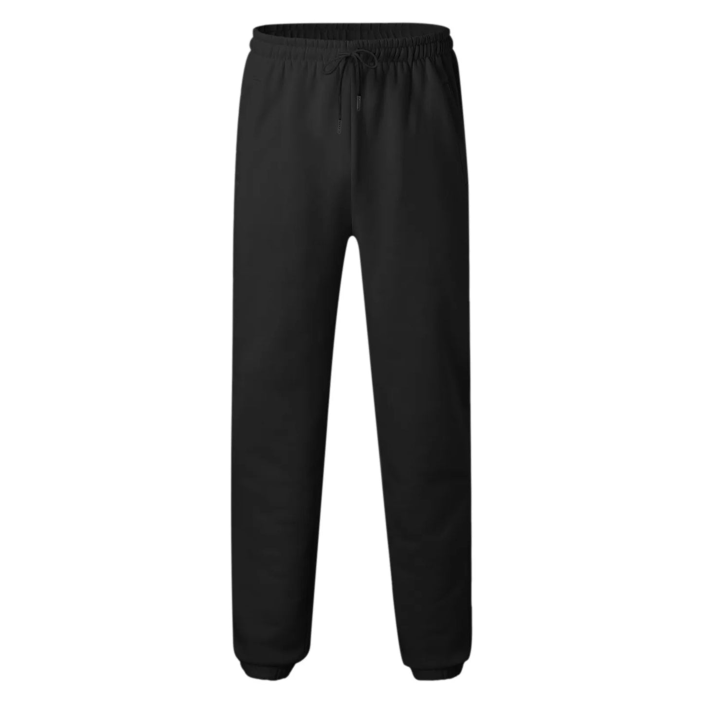 Outdoor Jogger Fitness Running Sweatpants For Men's Black High Waist Drawstring Sport Casual Pants With Pockets Baggy Trousers