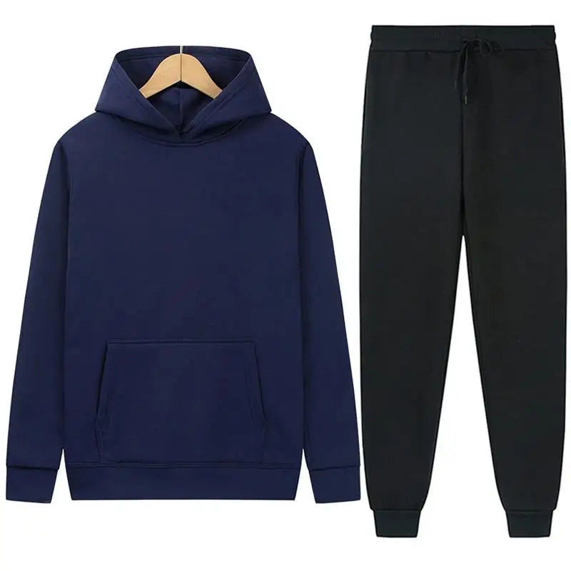 Men's Hooded Sweatshirts and Men Pants Casual Men's Tracksuit Sportswear Autumn Winter Men Suit Men's Clothing Leisure Sets Male