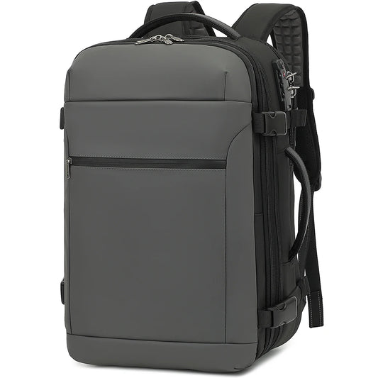 POSO Anti-theft Men Backpack For 17.3 inch Laptop 60 L Vacuum Compression Travel Storage Bag Large Waterproof Oxdord 180 ° Open