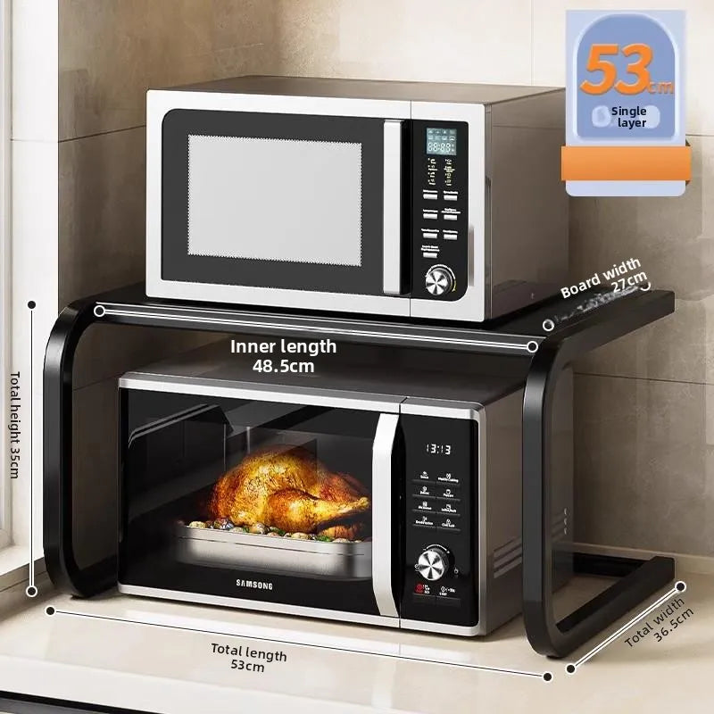 Kitchen Microwave Oven Ra Multi-Functional Home Countertop Rice Cooker Oven Storage Support Exble Organization elf