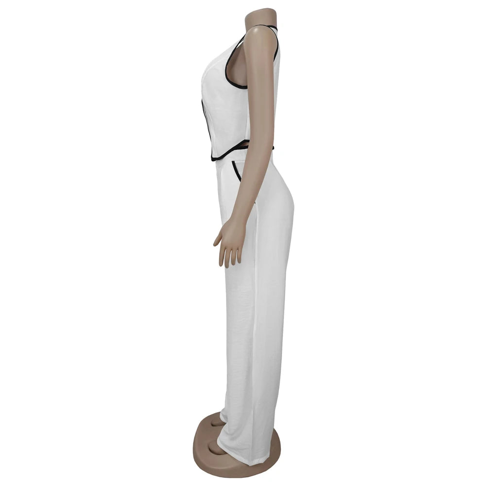 Women Clothing Fashion Elegant Sets Casual V-Neck Button Down Tops and Long Pants Suit 2025 Summer Loungewear 2piece Set Outfits