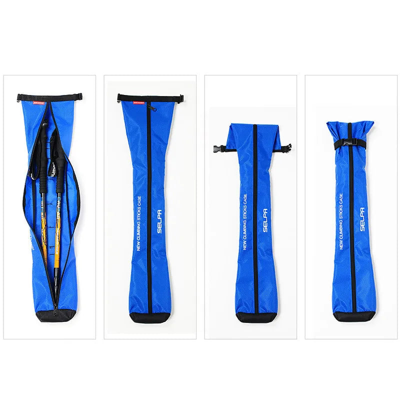 Portable Trekking Pole Carrying Bag Storage Bag Pouch with Zipper for Walking Stick Hiking Poles Travel Case