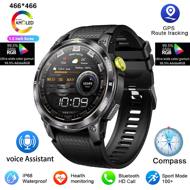 Xiaomi Mijia GPS Compass Outdoor Sport Smart Watch Men Voice Assistant Bluetooth Call Heart Rate Monitor Fitness Women's Watches