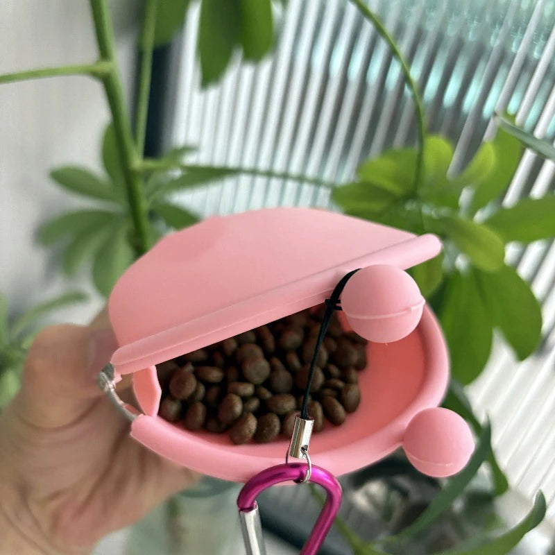 Silicone Pet Dog Train Food Snacks Pockets Bag Walking Dog Training Food Storage Waist Pet Travel Outdoor Product dog treat bag