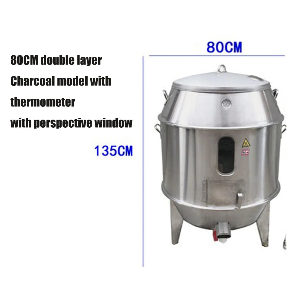 Vertical Charcoal Forno Stainless Steel Duck Chicken Oven Commercial Meat Roast Stove Goose Crispy Pork Belly Hanging Oven