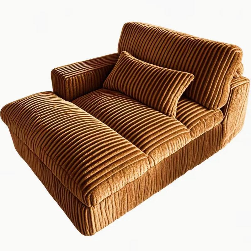 Italian Style Retro Luxury Corduroy Double Sofa Bed for Living Room Vacuum Compression Washable Customizable