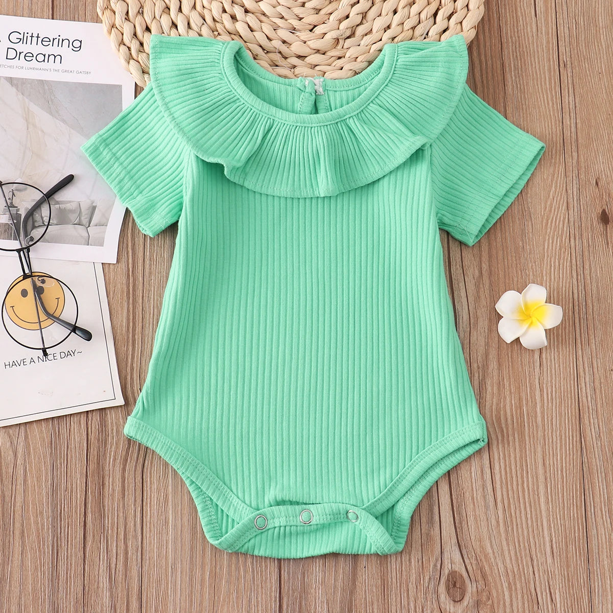 Newborn Baby Girl Romper Bebe Body Suit 0-2Y 2023 Spring Fall Candy Ruffles Infant Clothes Outfits