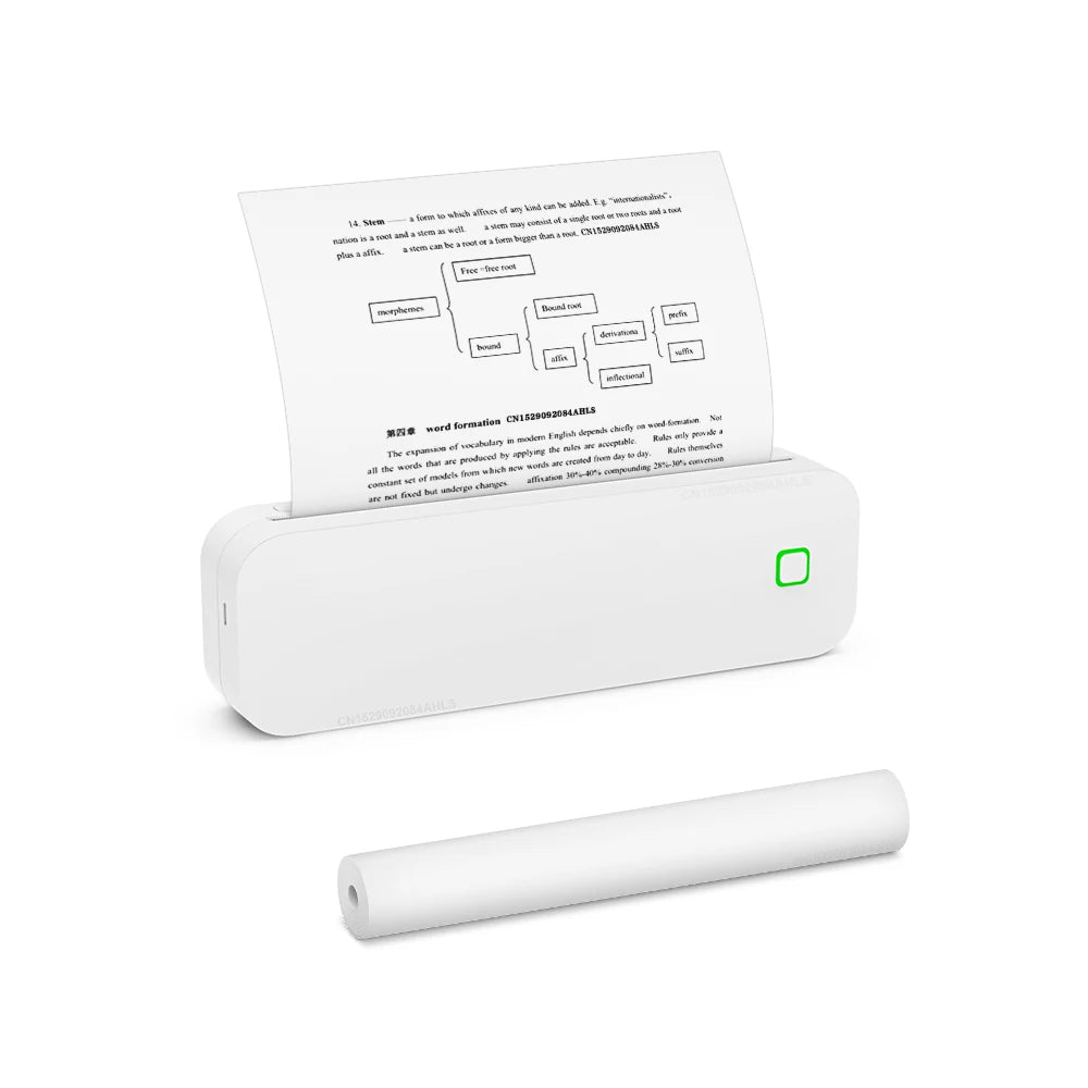 Portable Printer A4 Thermal Paper Printer Tattoo Stencil Printer Machine for Phone PC Computer Mini Printer Bluetooth Connect