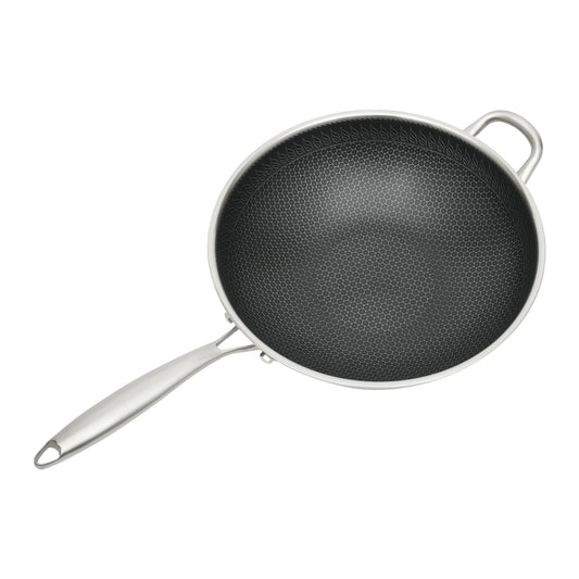 316 Stainless Steel Frying Pan Wok Pan Nonstick Cooking Fried Steak Gas Stove Pot Induction General Saucepan Kitchen Cookware