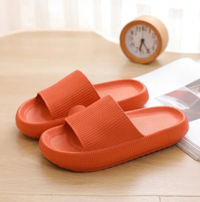 Women Eva Thick Platform Cloud Slippers Indoor Home Soft Sole Pillow Slides Sandals Woman 2025 Summer Non Slip Beach Flip Flops