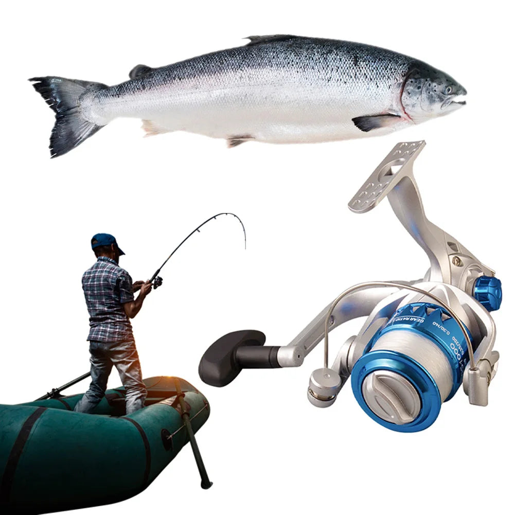 Spinning Reel Metal Spool Spinning Fishing Reel 5.2/1 Gear Ratio All Purpose Fishing Spinning Reel for Freshwater Saltwater