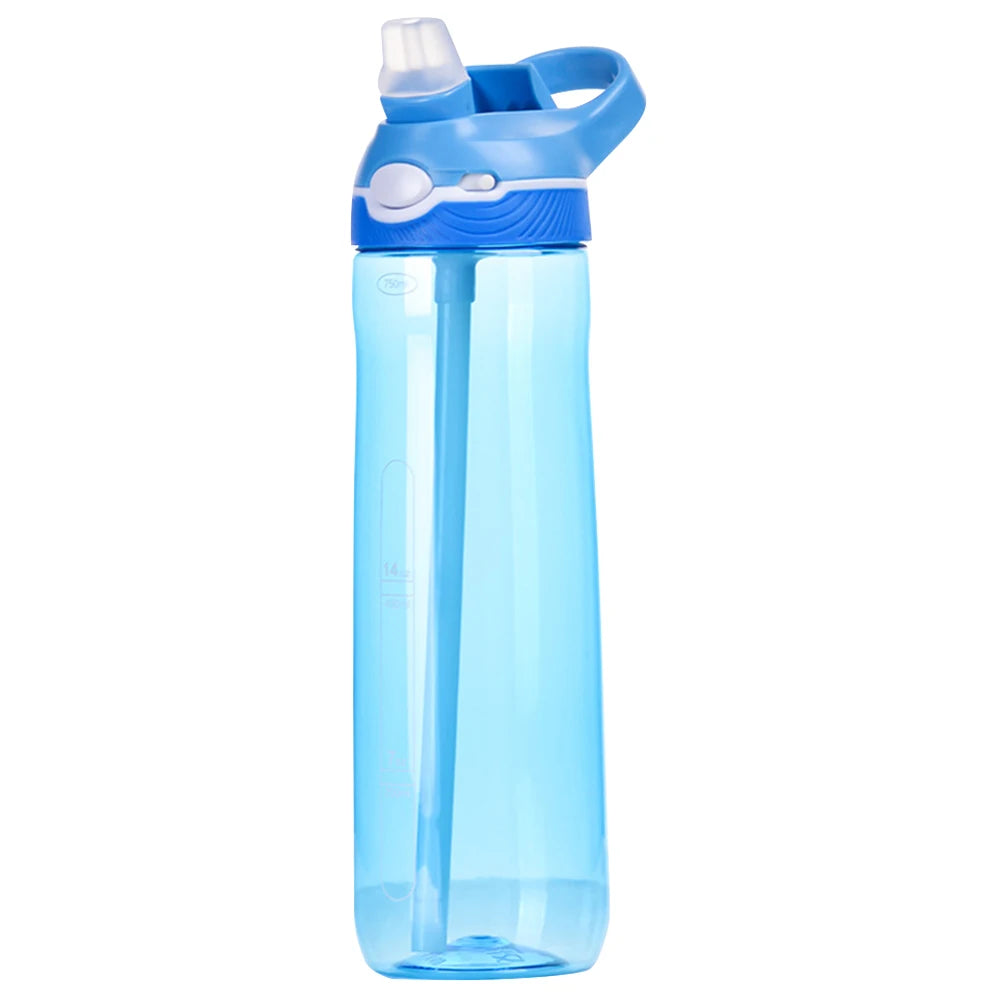 800ml Tritan Sports Water Bottle with Straw Portable Water Bottle Large Capacity Fitness Water Cup for Camping Hiking