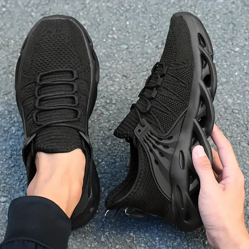 New Fashion Green Men's Running Shoes Big Size 48 Breathable Blade Shoes Trainers Men Lightweight Sports Shoes Zapatillas Hombre