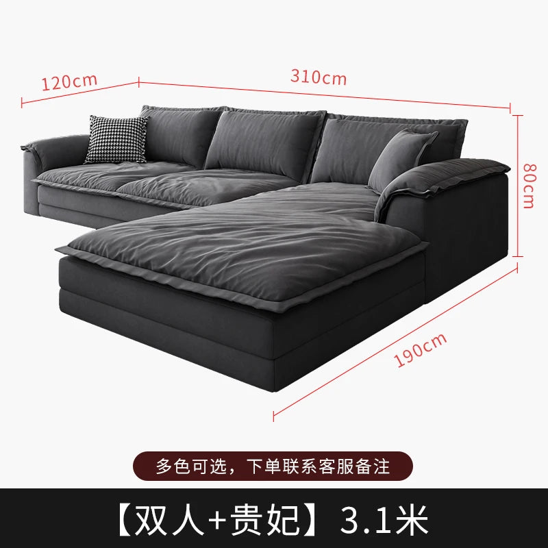 Sectional 3 Seater Sofa Living Room L Shape Arm Rest Corner Office Luxury Sofas Lounge Modern Canape Salon Home Decoration