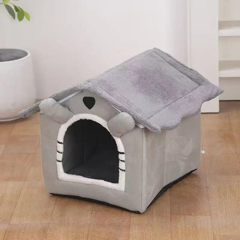 Cat Dog House Winter Keep Warm Cats Dogs All Seasons Removable Washable Doghouse Cat Bed Pet Supplies